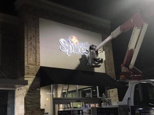 Fort Worth Lighted Signs illuminated cabinet channel letters outdoor install 300x225